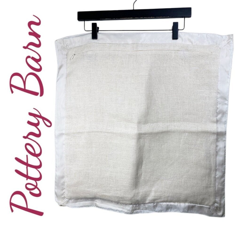NWOT POTTERY BARN‎ Belgian Linen Pillow Cover Double Flange Sham 20x20